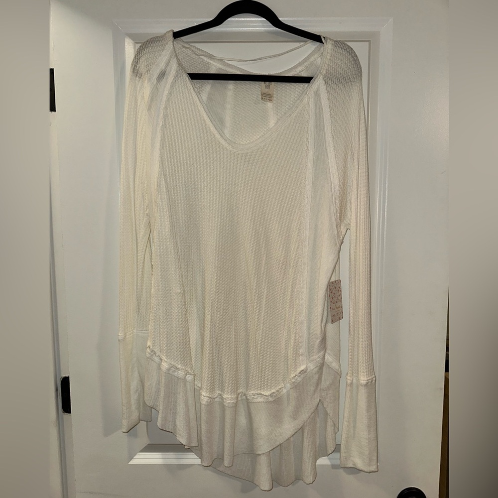 Free people waffle knit top